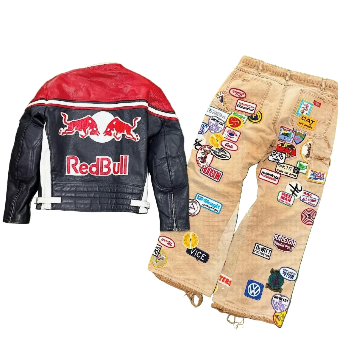 Vintage Redbull Motorcycle Leather Jacket